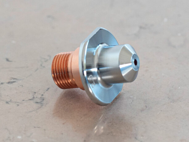 MAZAK laser nozzle laser cutting consumable MAZAK laser nozzle laser cutting consumable 36143311500 double nozzle chromed Mazak fibra